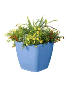 Viva Square Self-Watering Rolling Planter, 14" Diameter -Indoor Oasis Supplies 8589777BL 6080 tif