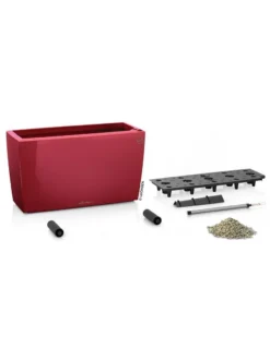 Lechuza® Cararo Rectangular Indoor Planter With Casters -Indoor Oasis Supplies 8590295 04v