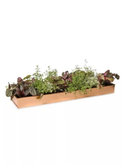 Rectangular Copper Plant Tray, 24" X 5" -Indoor Oasis Supplies 8593533 2878 tif