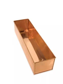 Tall Rectangular Copper Plant Tray, 18" X 5" X 4" -Indoor Oasis Supplies 8593534 1194 tif