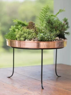 Large Round Copper Plant Tray, 14" 10 Large Round Copper Plant Tray, 14" -Indoor Oasis Supplies 8593567 4637 tif