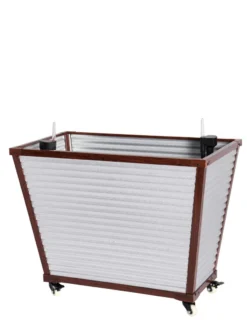 Tall Galvanized Self-Watering Trough Planter