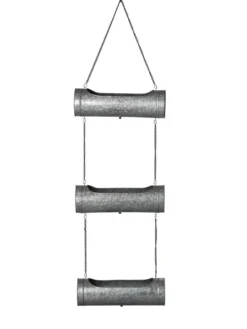 Galvanized Hanging Triple Planter 12 Galvanized Hanging Triple Planter -Indoor Oasis Supplies 8595213 0005 tif