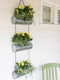 Galvanized Hanging Triple Planter 9 Galvanized Hanging Triple Planter -Indoor Oasis Supplies 8595213 1108 tif