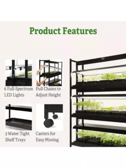 LED SunLite® 3-Tier Garden -Indoor Oasis Supplies 8595554 4
