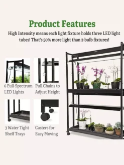LED SunLite® High Intensity 2-Tier Garden -Indoor Oasis Supplies 8596023 4