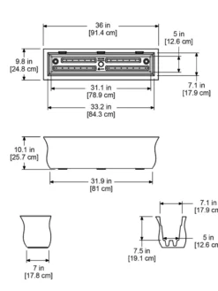 Valencia Window Box, 3' -Indoor Oasis Supplies 8596436 18V tif