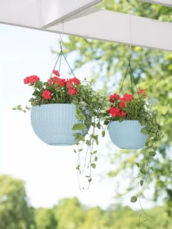Weave Self-Watering Hanging Basket, 10" -Indoor Oasis Supplies 8596490 2069 tif