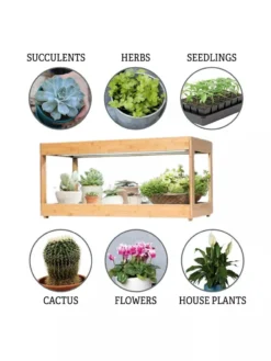 Low Bamboo LED Grow Light Garden -Indoor Oasis Supplies 8597720 3