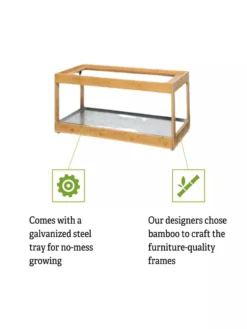 Low Bamboo LED Grow Light Garden -Indoor Oasis Supplies 8597720 5