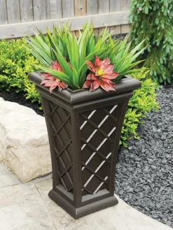 Carolina Self-Watering Tall Planter, 28" 8 Carolina Self-Watering Tall Planter, 28" -Indoor Oasis Supplies 8598645 03V tif