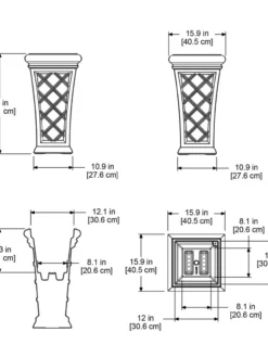 Carolina Self-Watering Tall Planter, 28" 11 Carolina Self-Watering Tall Planter, 28" -Indoor Oasis Supplies 8598645 11V tif