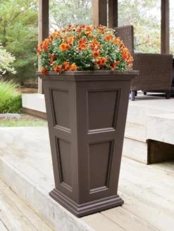 Fairfield Self-Watering Tall Patio Planters, 34” -Indoor Oasis Supplies 8600109 03V tif
