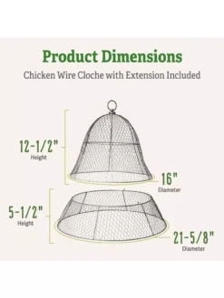 Chicken Wire Cloche With Extension -Indoor Oasis Supplies 8600116 1