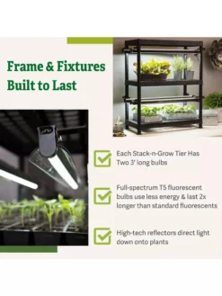 Stack-n-Grow Lights - 2-Tier System 16 Stack-n-Grow Lights - 2-Tier System -Indoor Oasis Supplies 8608905 7
