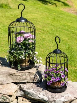 Hanging Birdcage Planter Set -Indoor Oasis Supplies 8609181 0374 tif