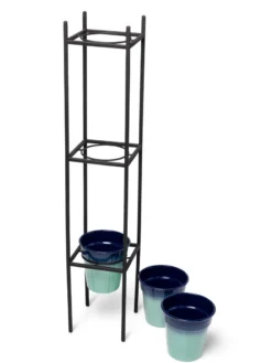 Steel Vertical Plant Stand With Metal Pots 6 Steel Vertical Plant Stand With Metal Pots -Indoor Oasis Supplies 8609183 4967 tif