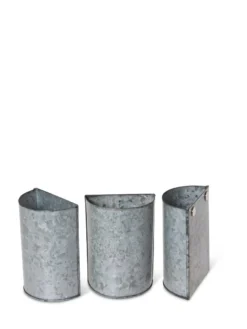 Mini Magnetic Galvanized Planter Pockets, Set Of 3 5 Mini Magnetic Galvanized Planter Pockets, Set Of 3 -Indoor Oasis Supplies 8609216 8714 tif