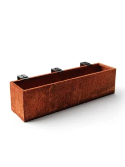 Veradek Metallic Series Corten Steel Railing Planters -Indoor Oasis Supplies 8611611 05v