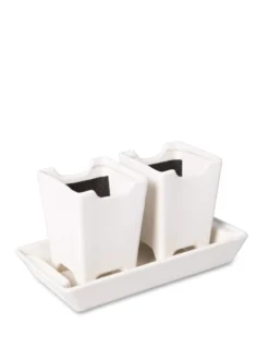 Stoneware Self-Watering Windowsill Planters, Set Of 2 -Indoor Oasis Supplies 8611890 5658 tif