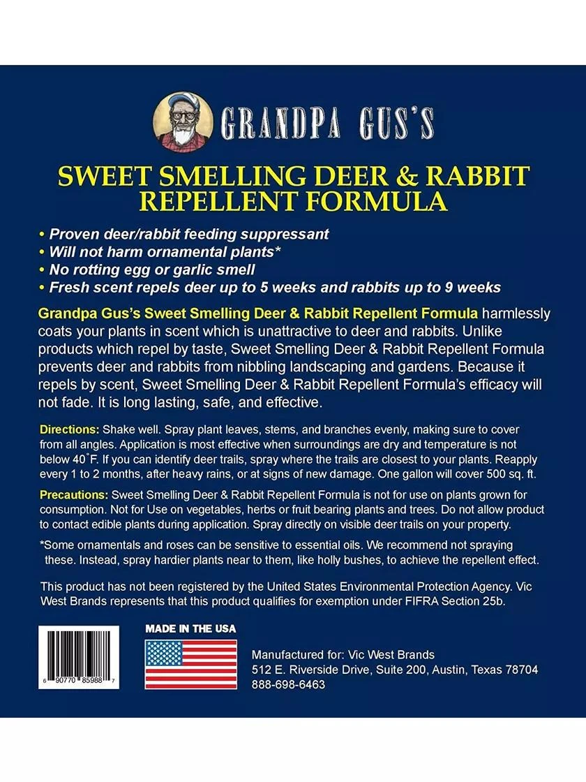 Grandpa Gus's Deer & Rabbit Repellent Spray 4 Grandpa Gus's Deer & Rabbit Repellent Spray - Image 4
