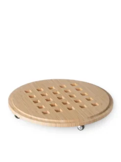 Bamboo Plant Caddy Round, 15.75" 8 Bamboo Plant Caddy Round, 15.75" -Indoor Oasis Supplies 8612716 204 tif