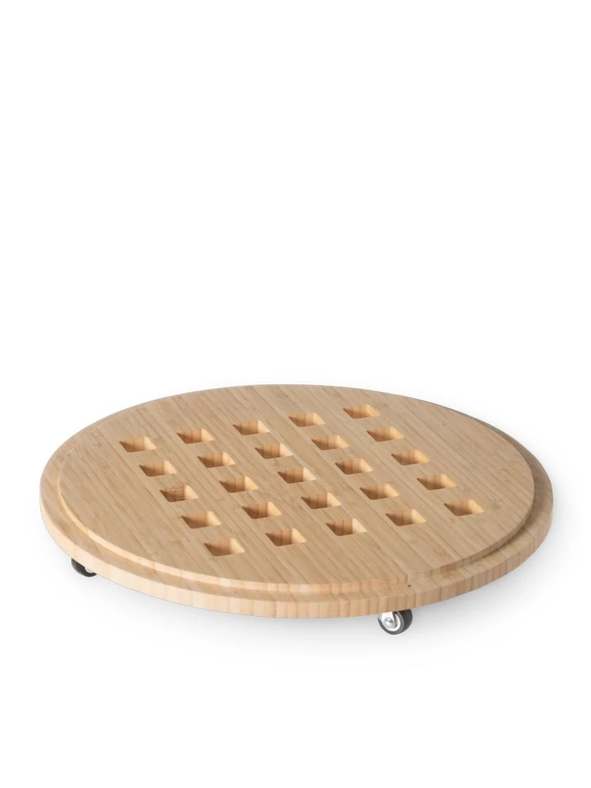 Bamboo Plant Caddy Round, 15.75" 4 Bamboo Plant Caddy Round, 15.75" - Image 4
