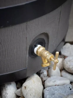 Round Rain Barrel With Planter, 35 Gallons 11 Round Rain Barrel With Planter, 35 Gallons -Indoor Oasis Supplies 8612856BK 10V tif