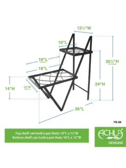 Achla Designs Duet Plant Stand -Indoor Oasis Supplies 8612905 02v
