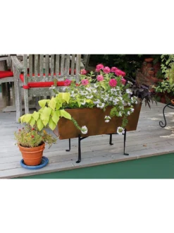 Achla Designs Copper Flower Box With Folding Stand -Indoor Oasis Supplies 8612914 04v