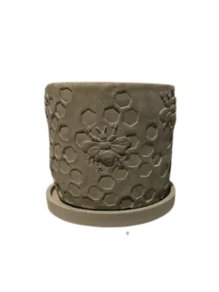 Concrete Honeycomb Bee Planter -Indoor Oasis Supplies 8613044 01v