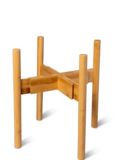 Adjustable Bamboo Plant Stand, Set Of 2 -Indoor Oasis Supplies 8613292 7071