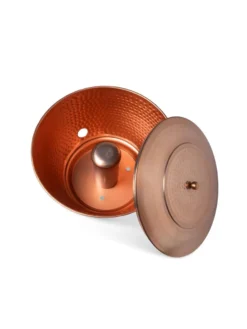 Hammered Copper Hose Pot With Lid -Indoor Oasis Supplies 8613311 5811
