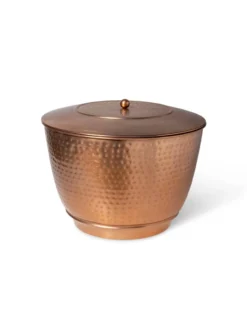 Hammered Copper Hose Pot With Lid -Indoor Oasis Supplies 8613311 5815