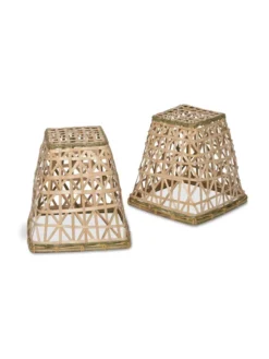 Bamboo Cloche, Set Of 2 -Indoor Oasis Supplies 8613351 4693