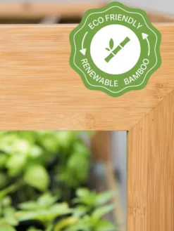 Bamboo LED Grow Light Garden For Succulents And Seeds -Indoor Oasis Supplies bamboo grow light icon 3 4 1