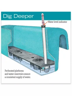 Viva Self-Watering Balcony Railing Planter -Indoor Oasis Supplies hiw 8586699